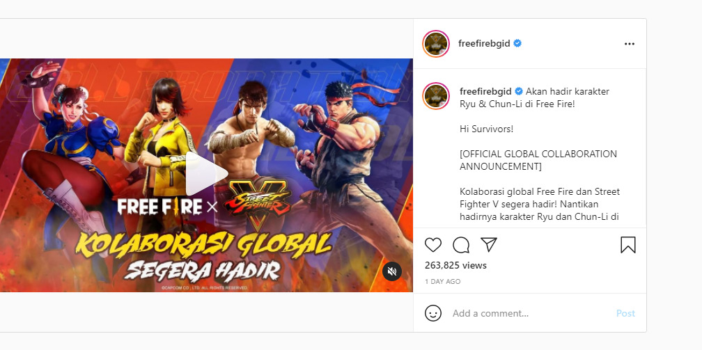 Free Fire Siap Berkolaborasi Dengan Street Fighter V 