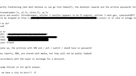 Sempat Dibobol Hacker, Data Penting Cd Projekt Kini Telah Bocor Ke Internet
