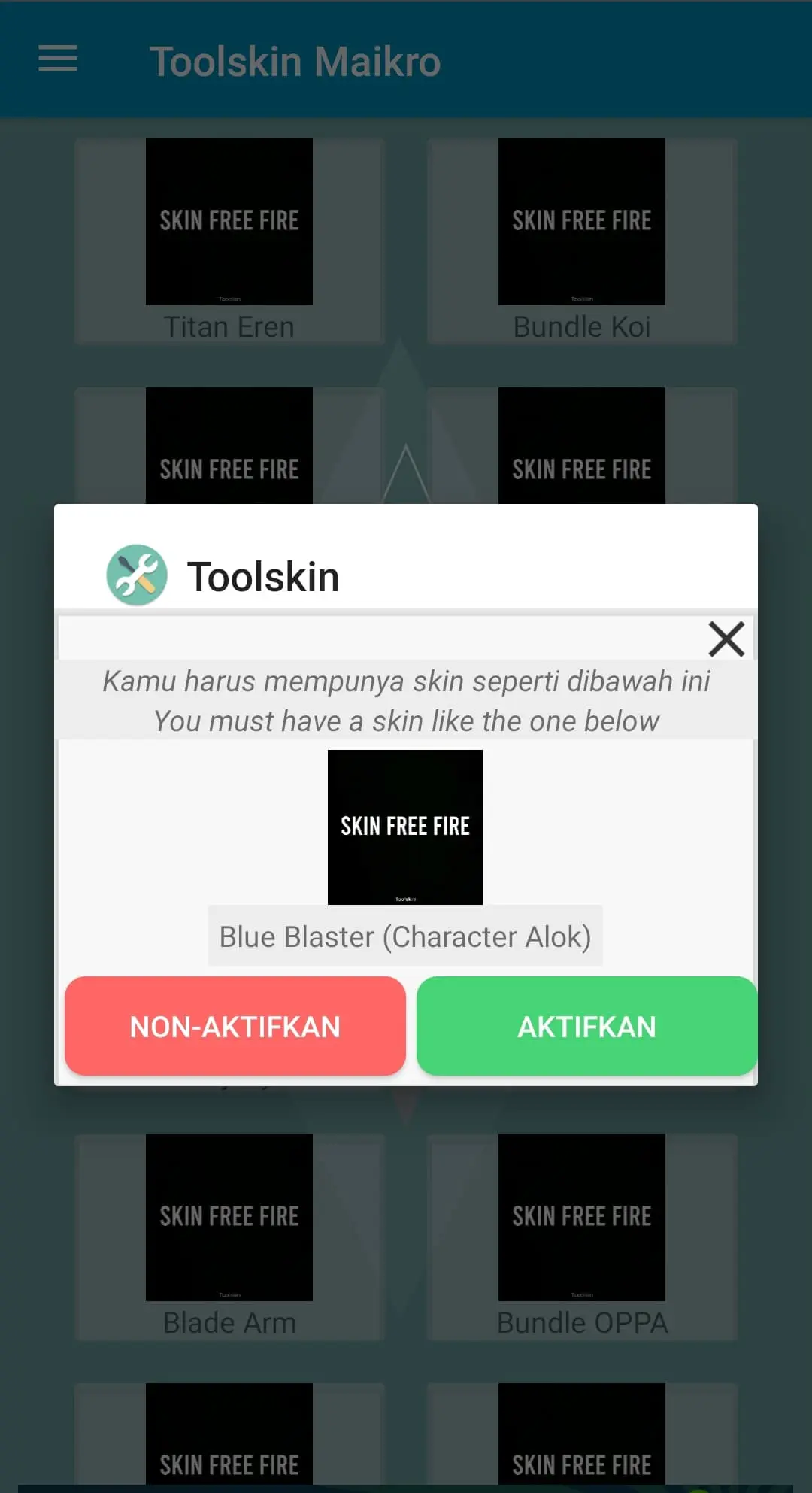 Tool Skin Free Fire Terbaru 2022 Selesai