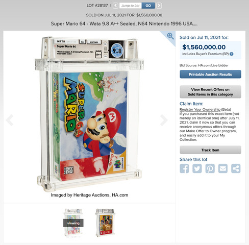 Salinan Game Super Mario 64 Masih Tersegel Terjual 22 Miliar Rupiah 