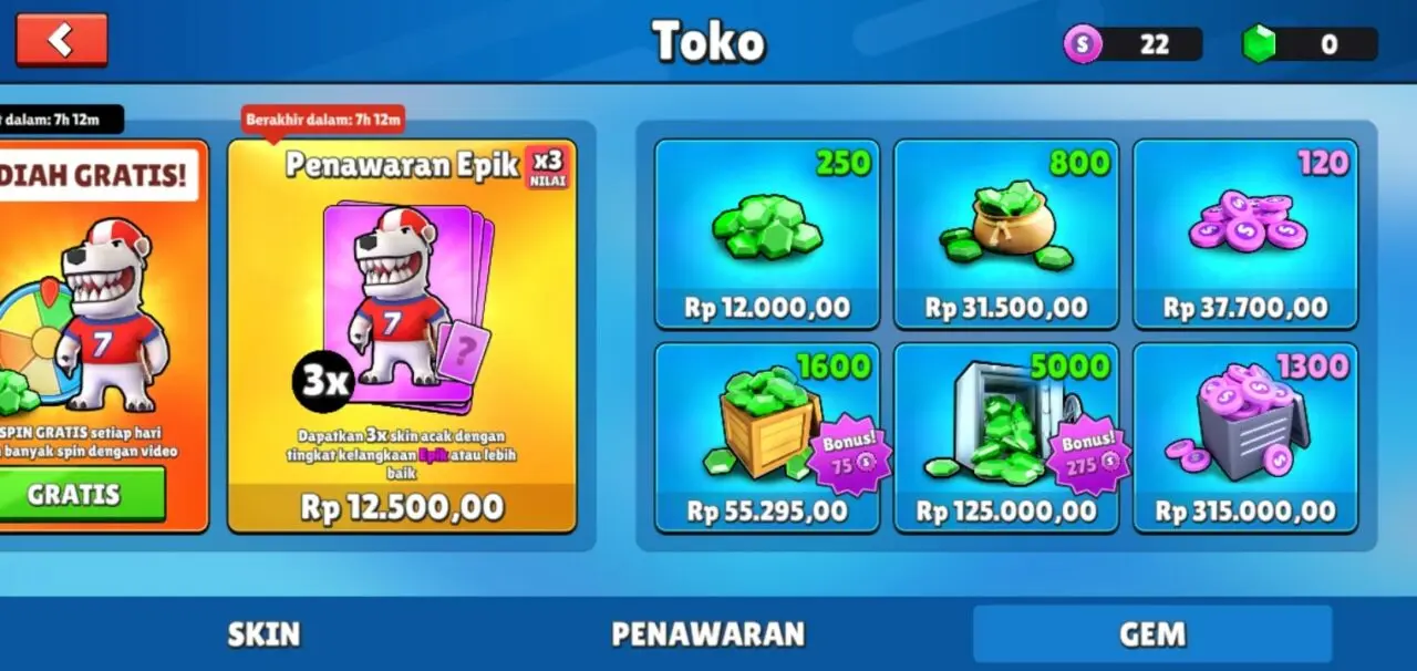 Begini Cara Top Up Stumble Guys Terbaru 2022! Shop