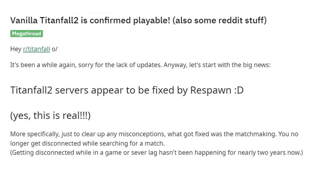 Multiplayer Titanfall 2 Kini Sudah Bisa Dimainkan