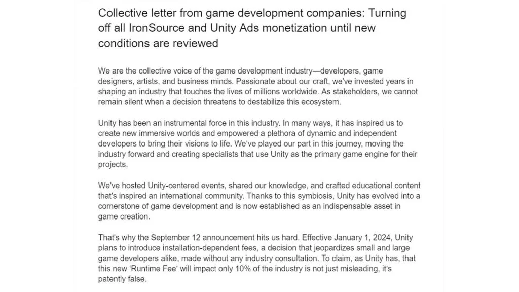 Para Developer Game Indie Matikan Fitur Ads Sebagai Bentuk Protes Terhadap Unity 4 Para Developer Game Indie Matikan Fitur Ads Sebagai Bentuk Protes Terhadap Unity